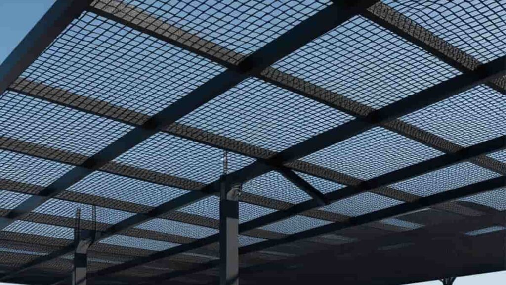 Tettoia antigrandine per parcheggi aziendali