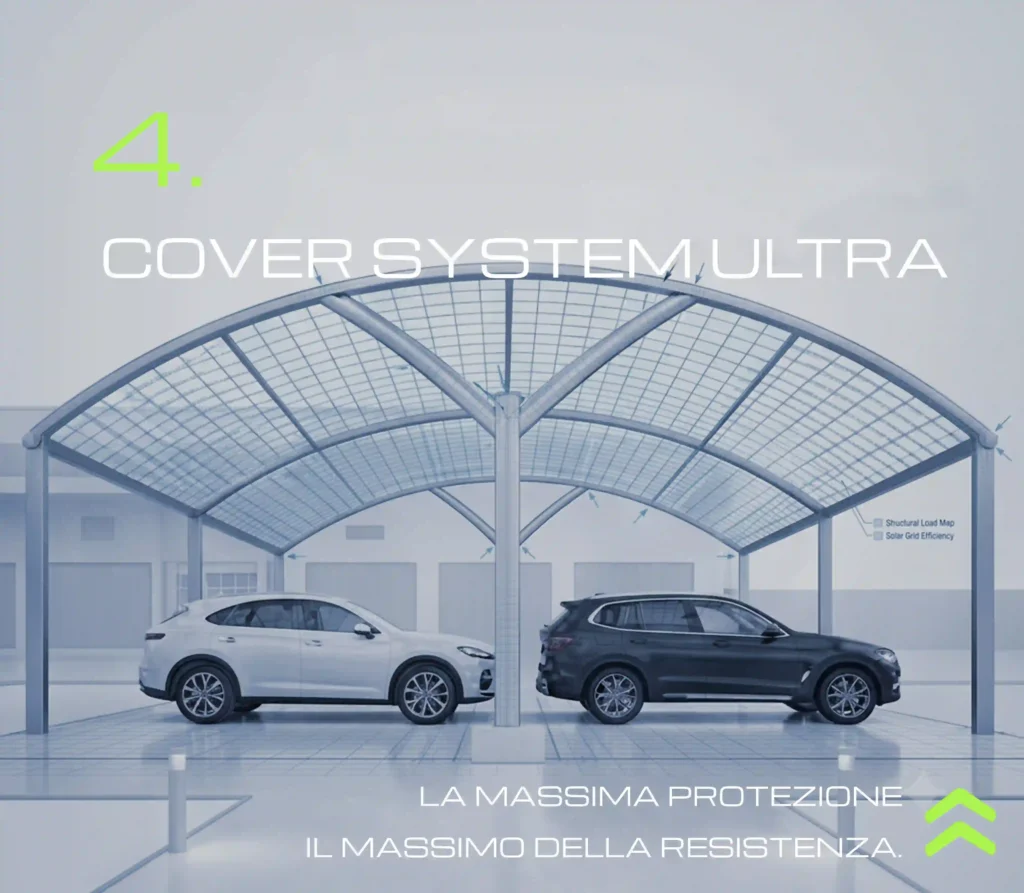 Carport Cover System Ultra design moderno per aziende