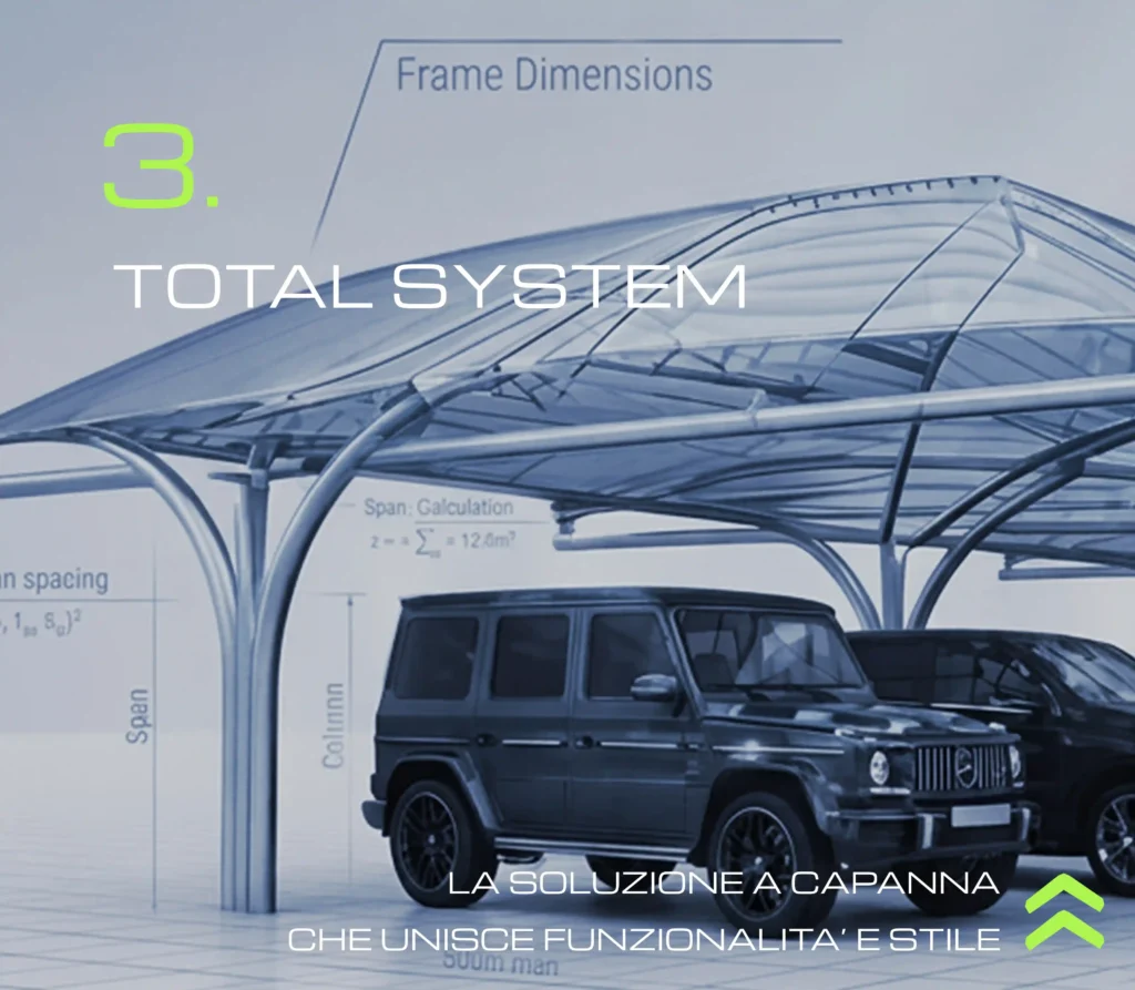 Sistema Total System copertura integrale parcheggio aziendale