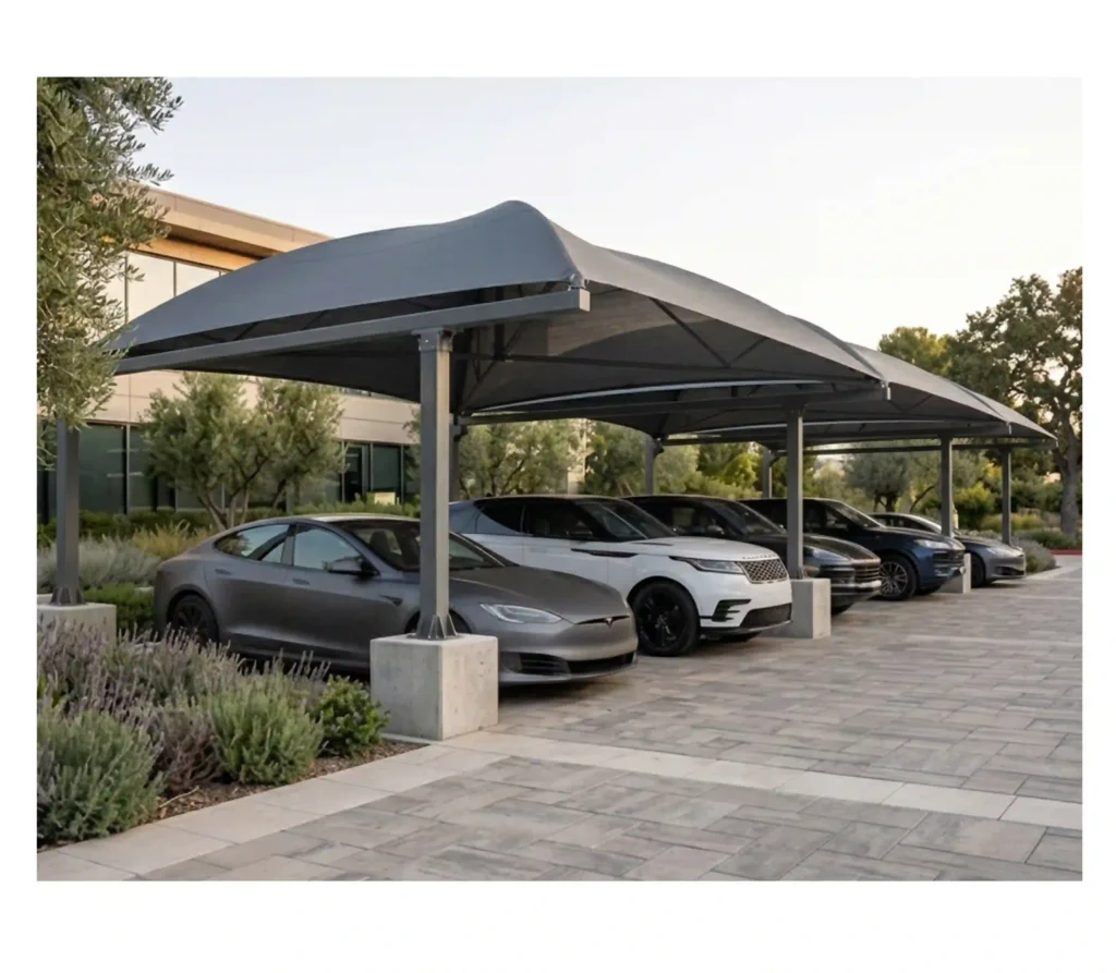 Carport Total System per piazzali aziendali di grandi dimensioni